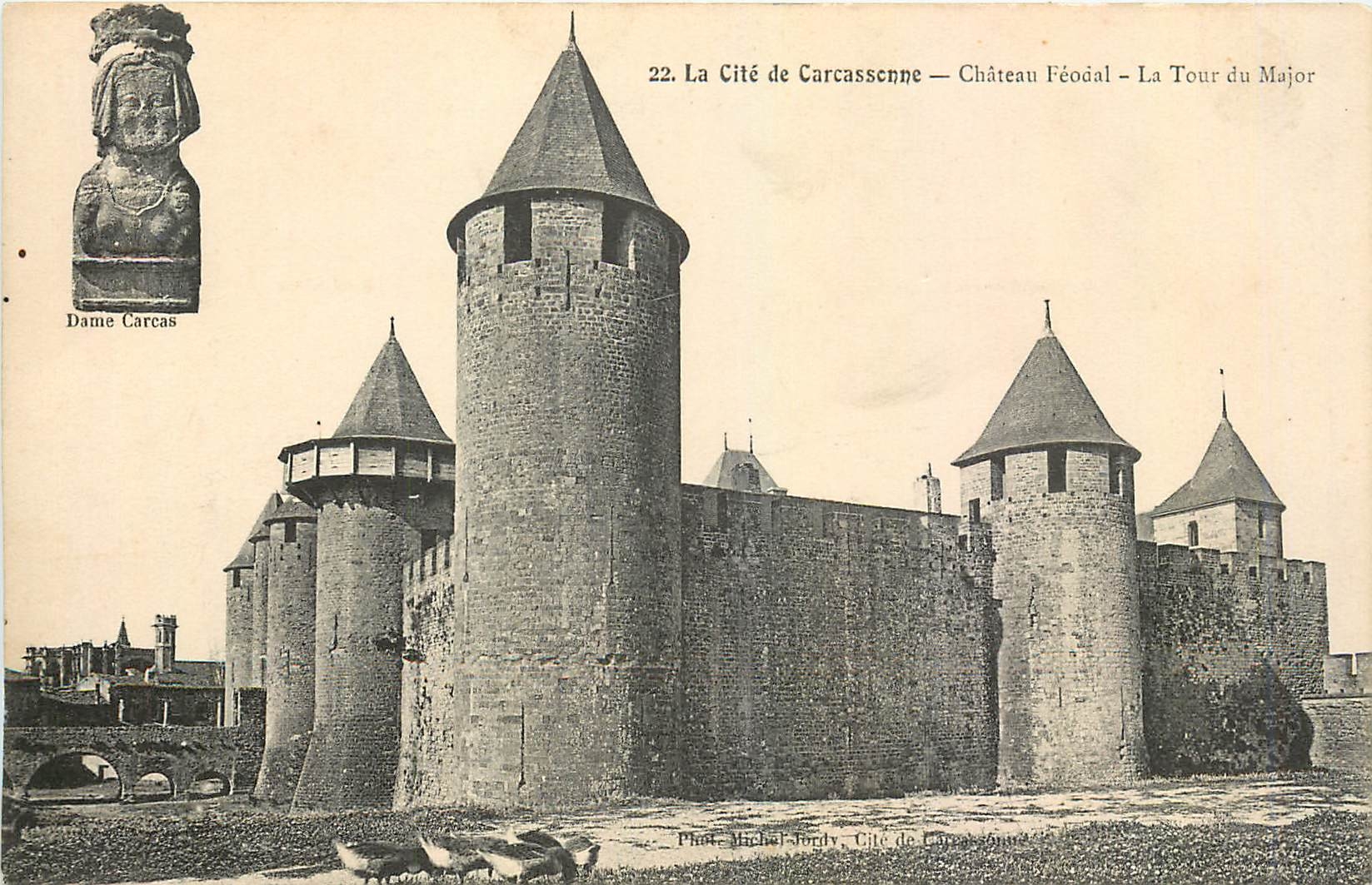 CPA La Cite de Carcassonne Chateau Feodal La Tour du Major 