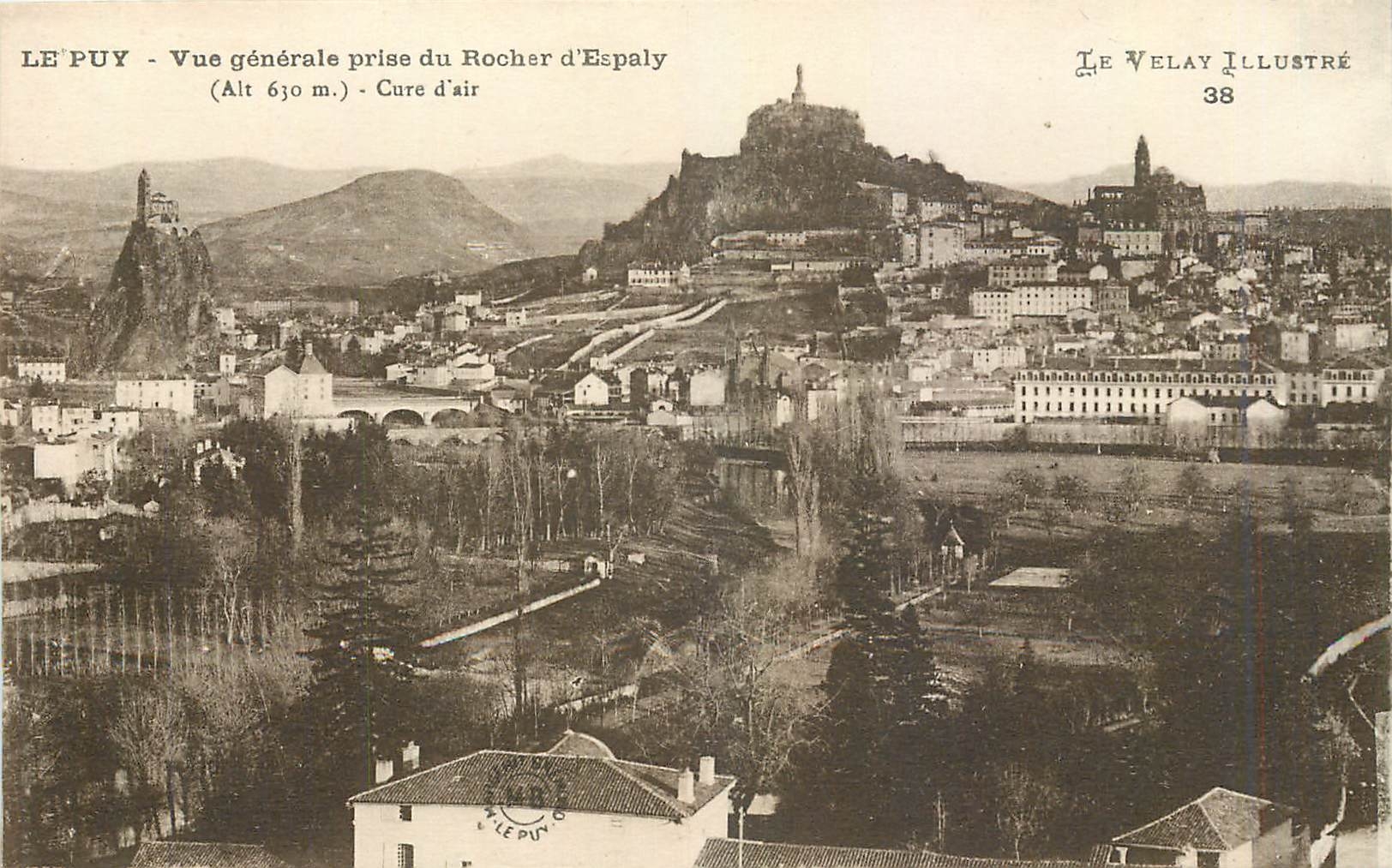 CPA Le Puy Vue generale prise du Rocher d'Esplay 