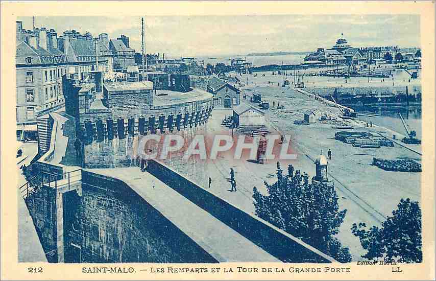 Saint-Malo — Les Remparts et la Tour de la Grande Porte — éditeur LL