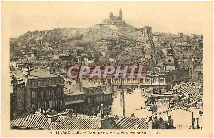 CPA Marseille Panorama vu a Vol d'Oiseau 