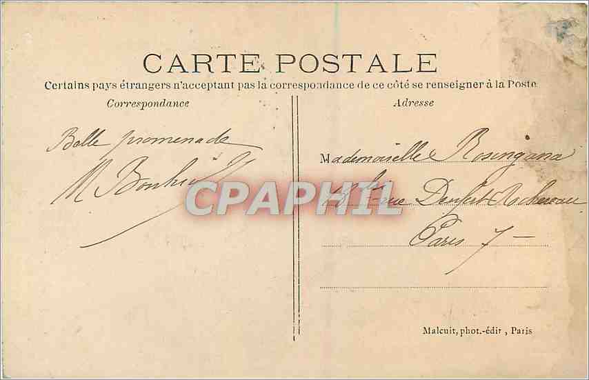 CPA Les Bords de la Marne de Joinville a Champigny  — Back