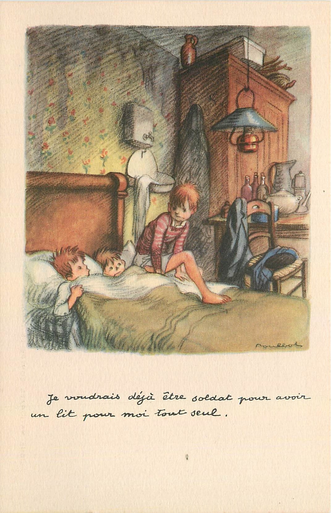 CPA Ligue Nationale Contre le Taudis  Illustrateur Poulbot