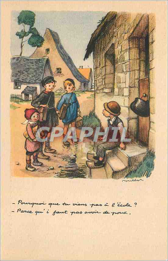 CPA Ligue Nationale Contre le Taudis Illustrateur Poulbot