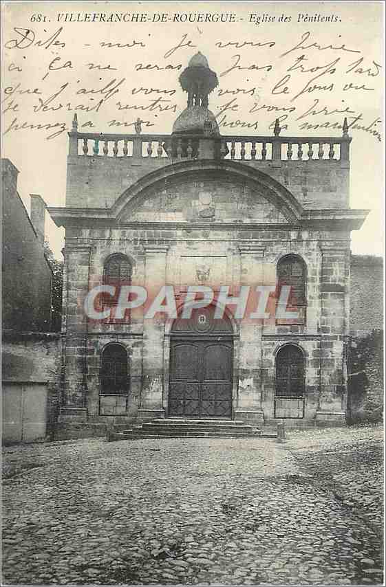 CPA Villefranche de Rouergue Eglise des Penitents 