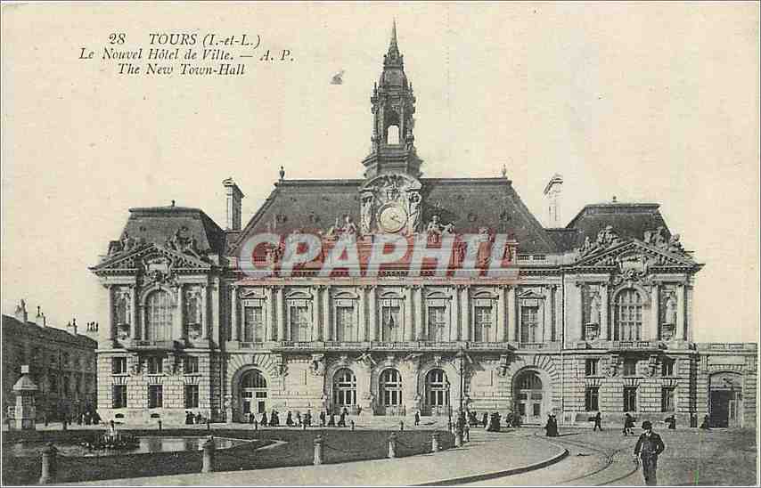 CPA Tours L et L Le Nouvel Hotel de Ville 