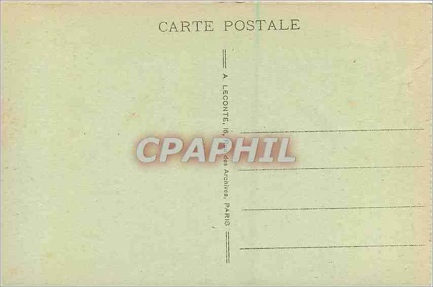 CPA Paris Place de la Republique  — Verso