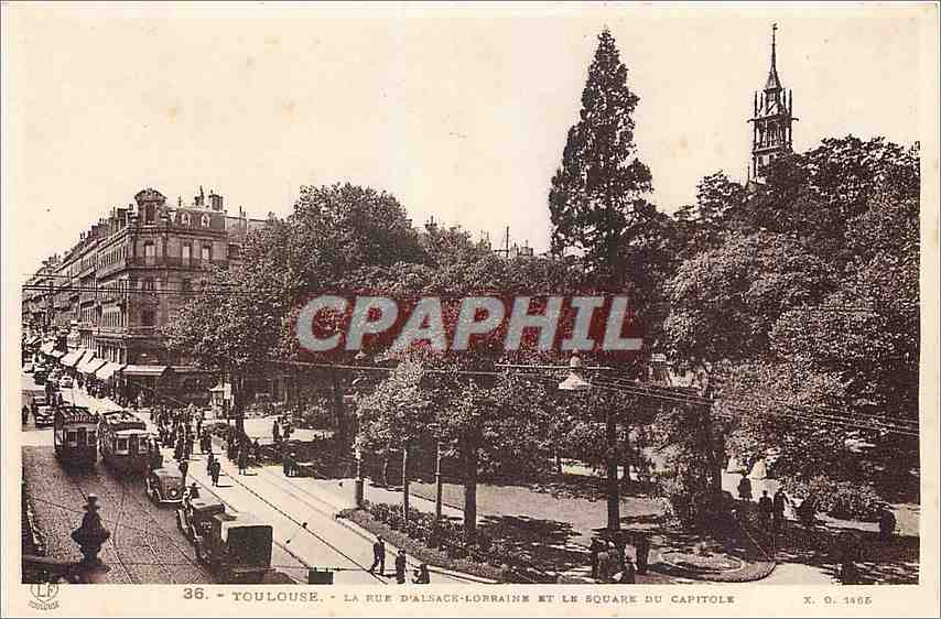 Toulouse - La rue d'Alsace-Lorraine et le square du Capitole — Éditeur : Pyrénées-Océan, n° 36