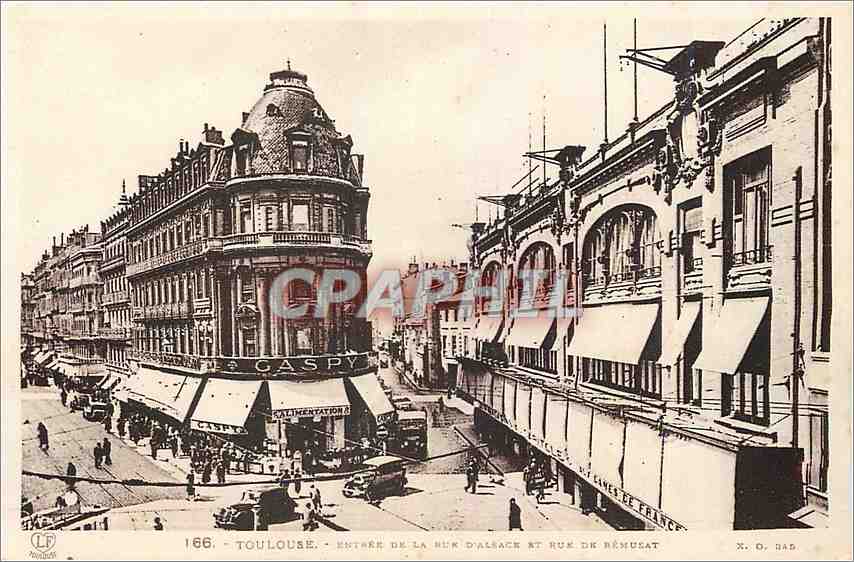 CPA Toulouse Entree de la Rue d'Alsace Gaspy