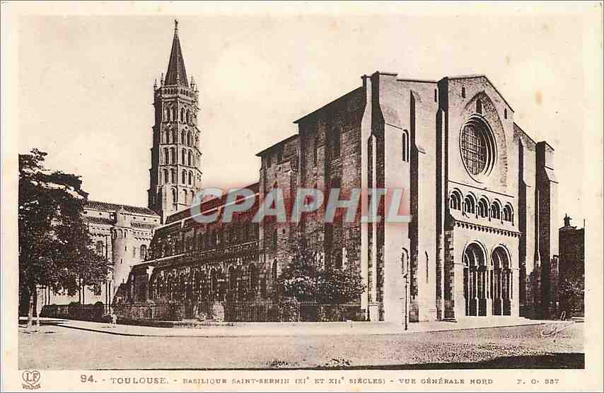 Toulouse - Basilique Saint-Sernin (XIe et XIIe siècles) - Vue générale nord