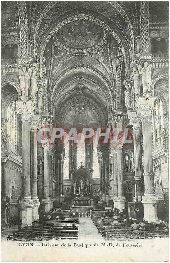 CPA Lyon Interieur de la Basilique de ND de Fourviere 