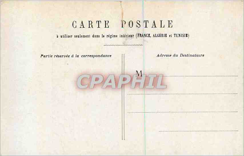 CPA Femme — Verso