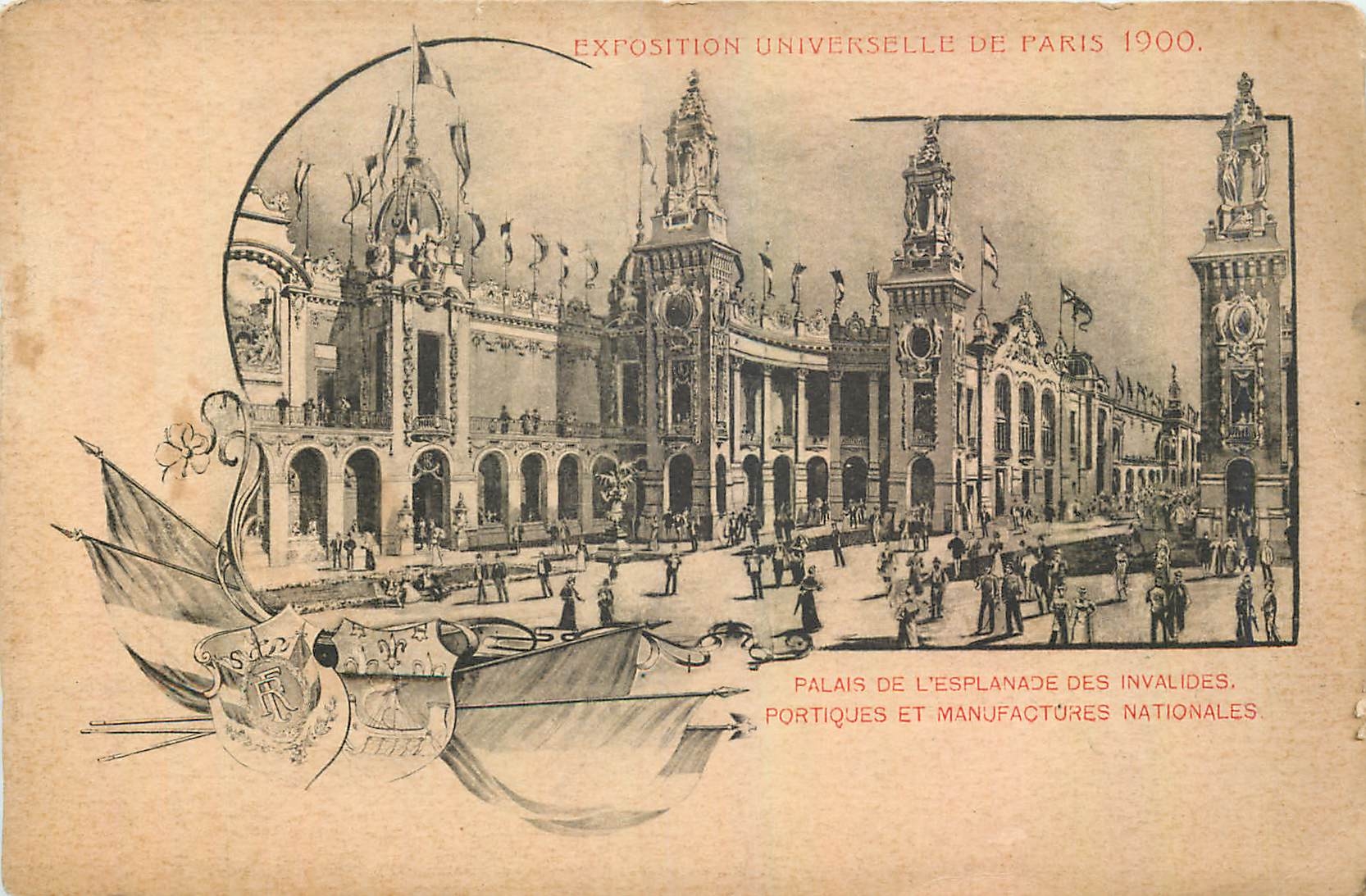 CPA Exposition Universelle de Paris 1900 Palais de l'Esplanade des Invalides 