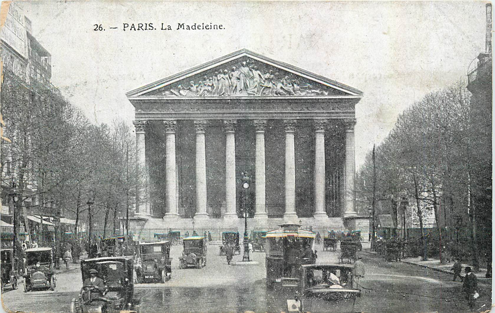 CPA Paris La Madeleine Automobile