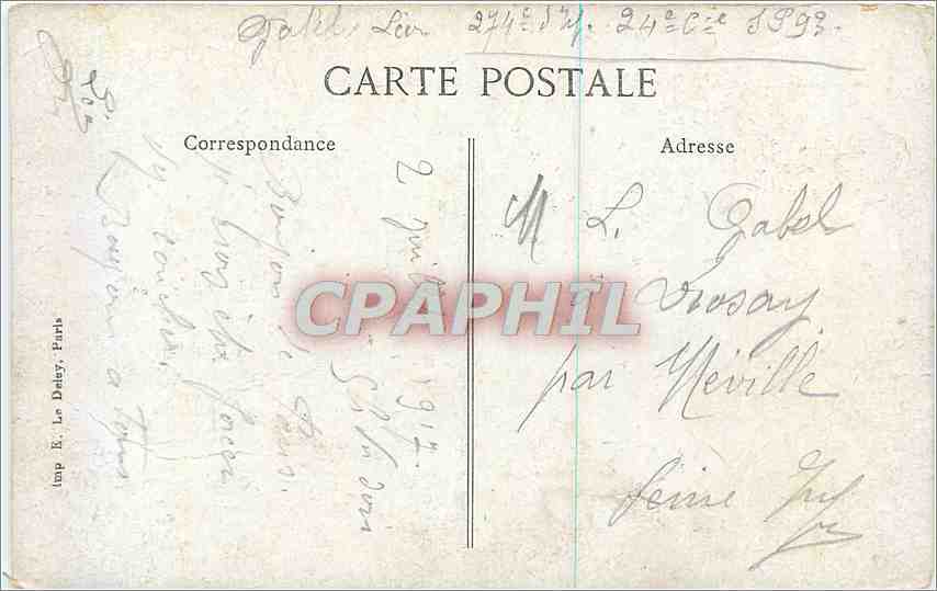 CPA Paris La Madeleine Automobile — Verso