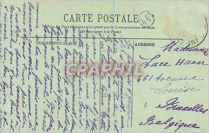 CPA Le Havre Place de la Bourse et Sous Prefecture Tramway — Rückseite