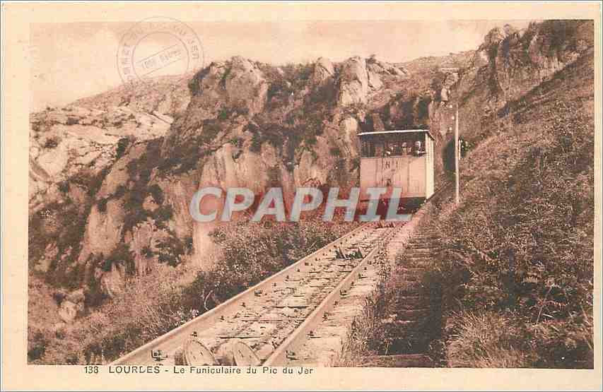 CPA Lourdes Le Funiculaire du Pic du Jer 