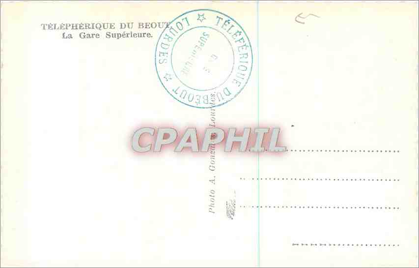 CPM Telepherique du Beout La Gare Superieure Moutons — Rückseite