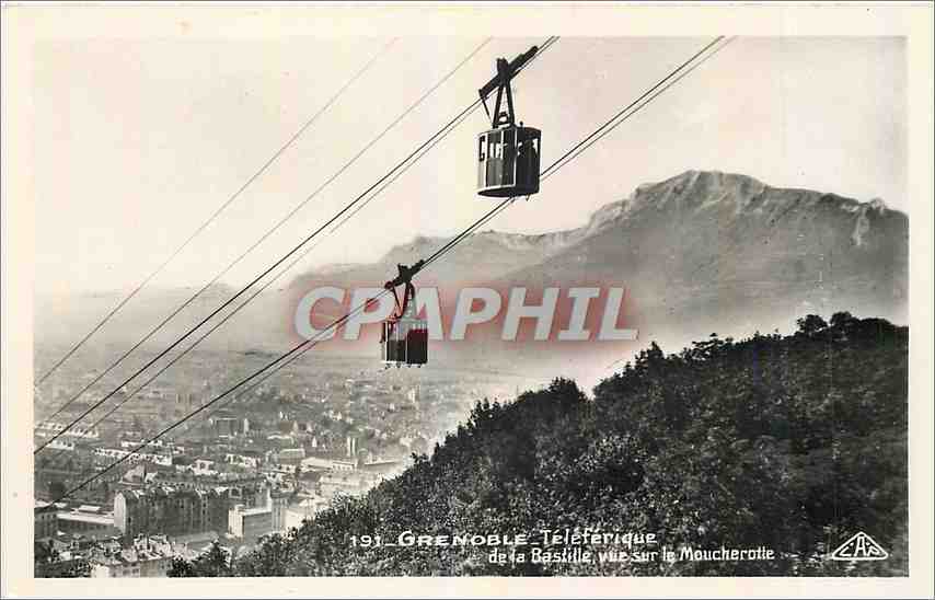 CPM Grenoble Telepherique de la Bastille vue sur le Moucherotte 