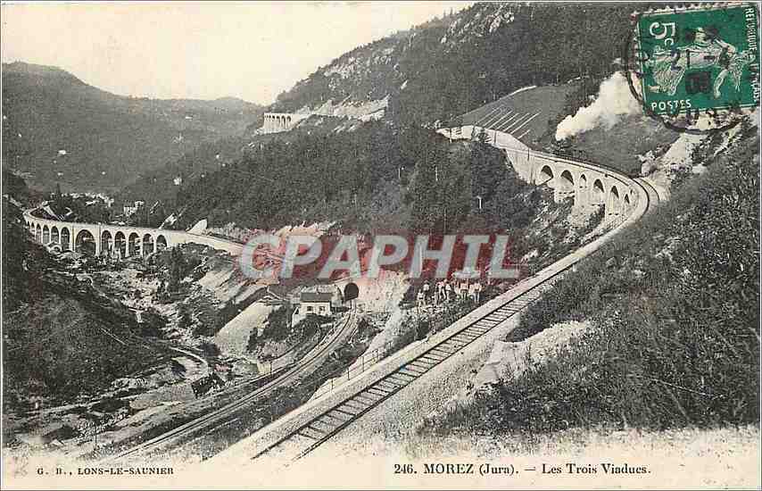 CPA Lons le Saunier Morez Jura Les Trois Viaduc 