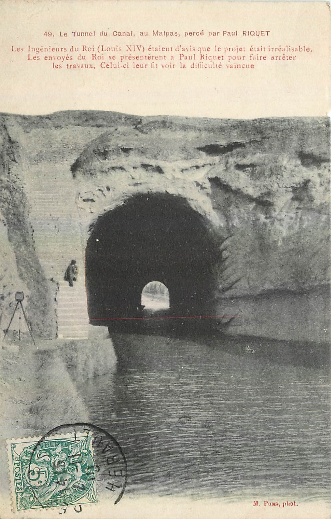 CPA Le Tunnel du Canal au Malpas perce par Paul Riquet Les Ingenieurs du Roi 