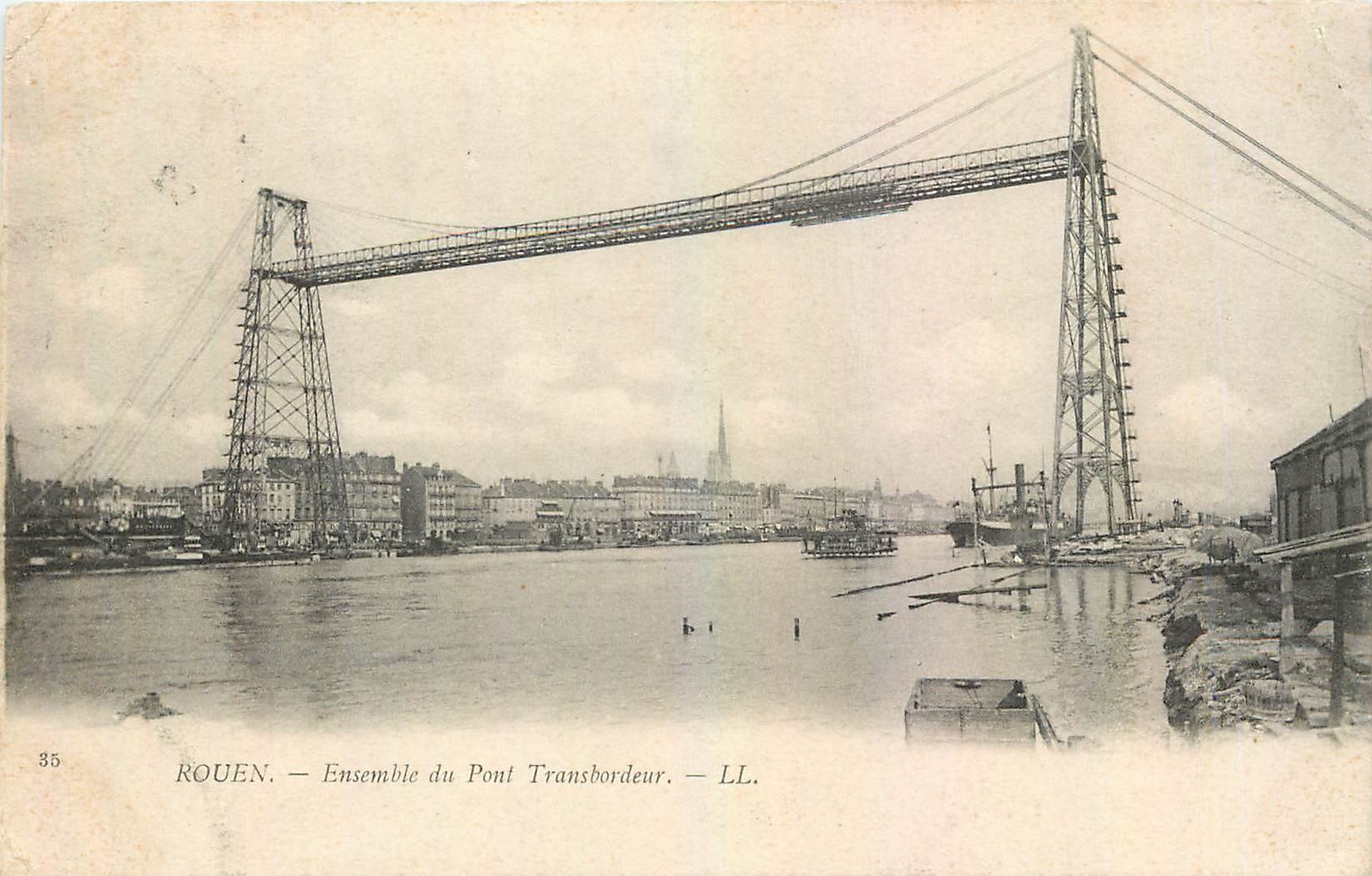 CPA Rouen Ensemble du Pont Transbordeur 