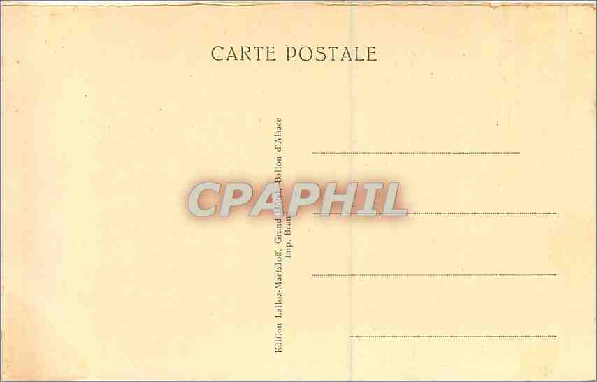 CPA Ballon d'Alsace Etang du Petit Haut  — Rückseite