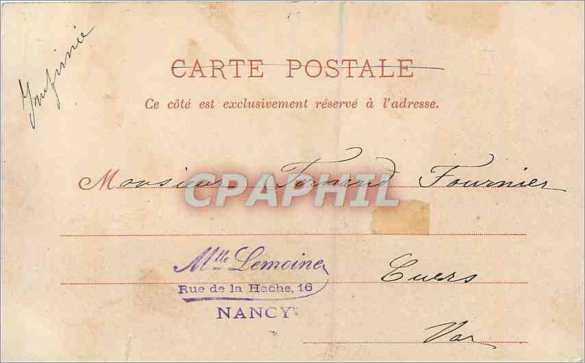 CPA Mars la Tour Haut Relief d'Infanterie Militaria — Rückseite
