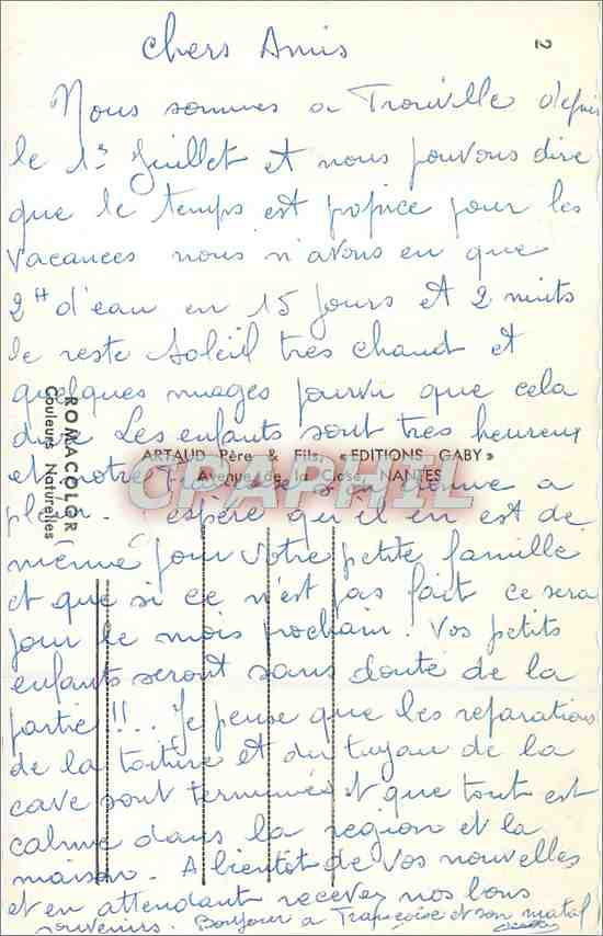 CPM Trouville Promenade en mer Le golf miniature Le pont Yachts Bateaux — Verso