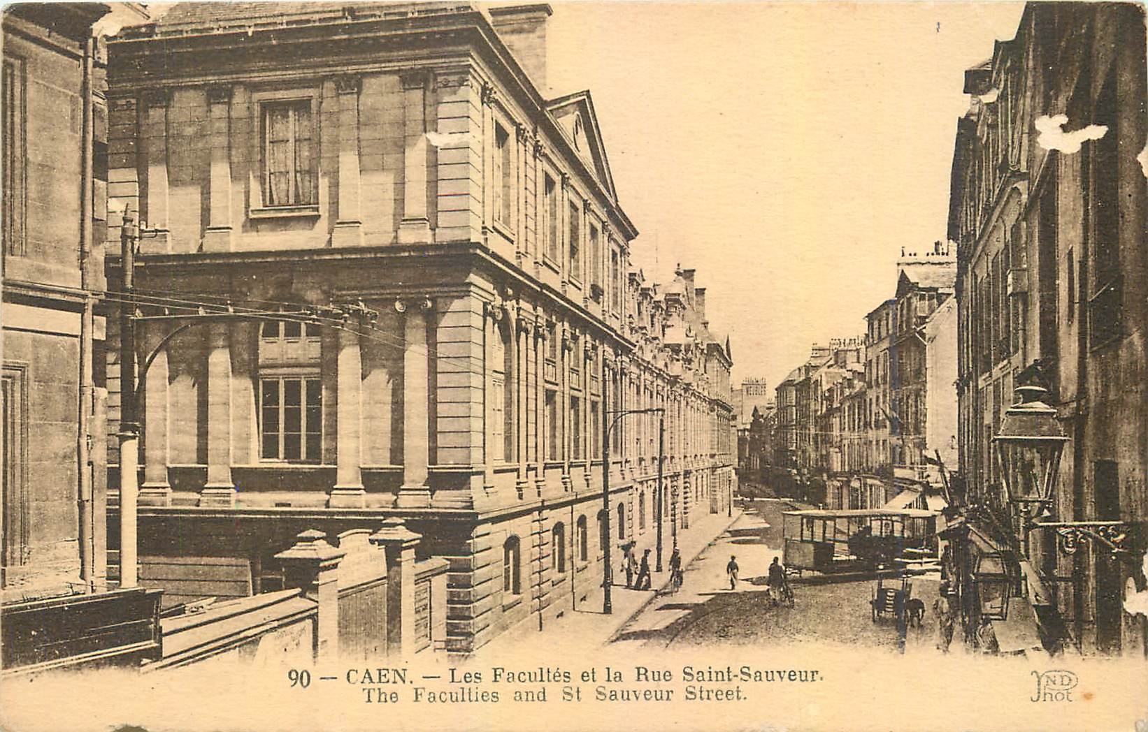 CPA Caen Les Facultes et la Rue Saint Sauveur 