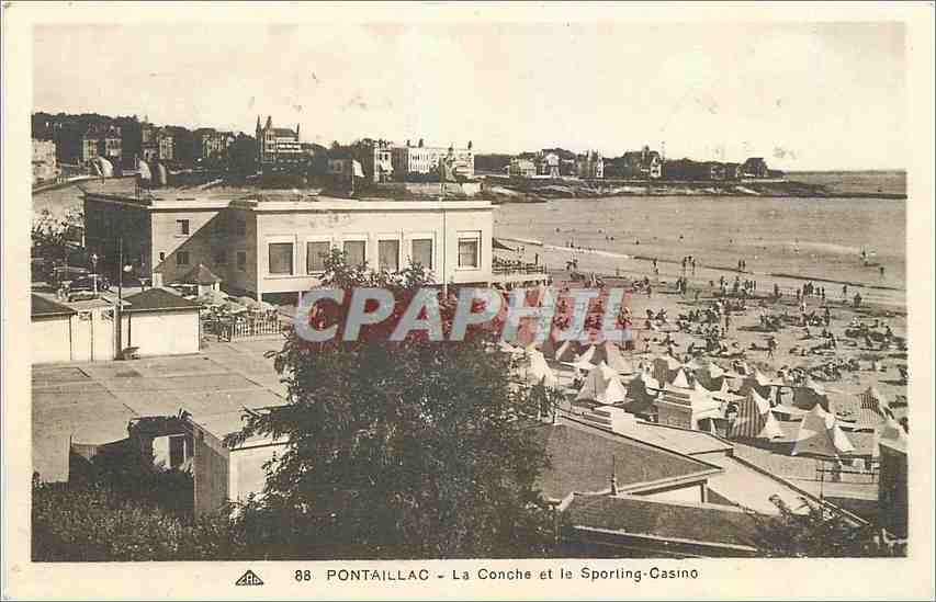 CPA Pontaillac La Conche et le Sporling Casino 