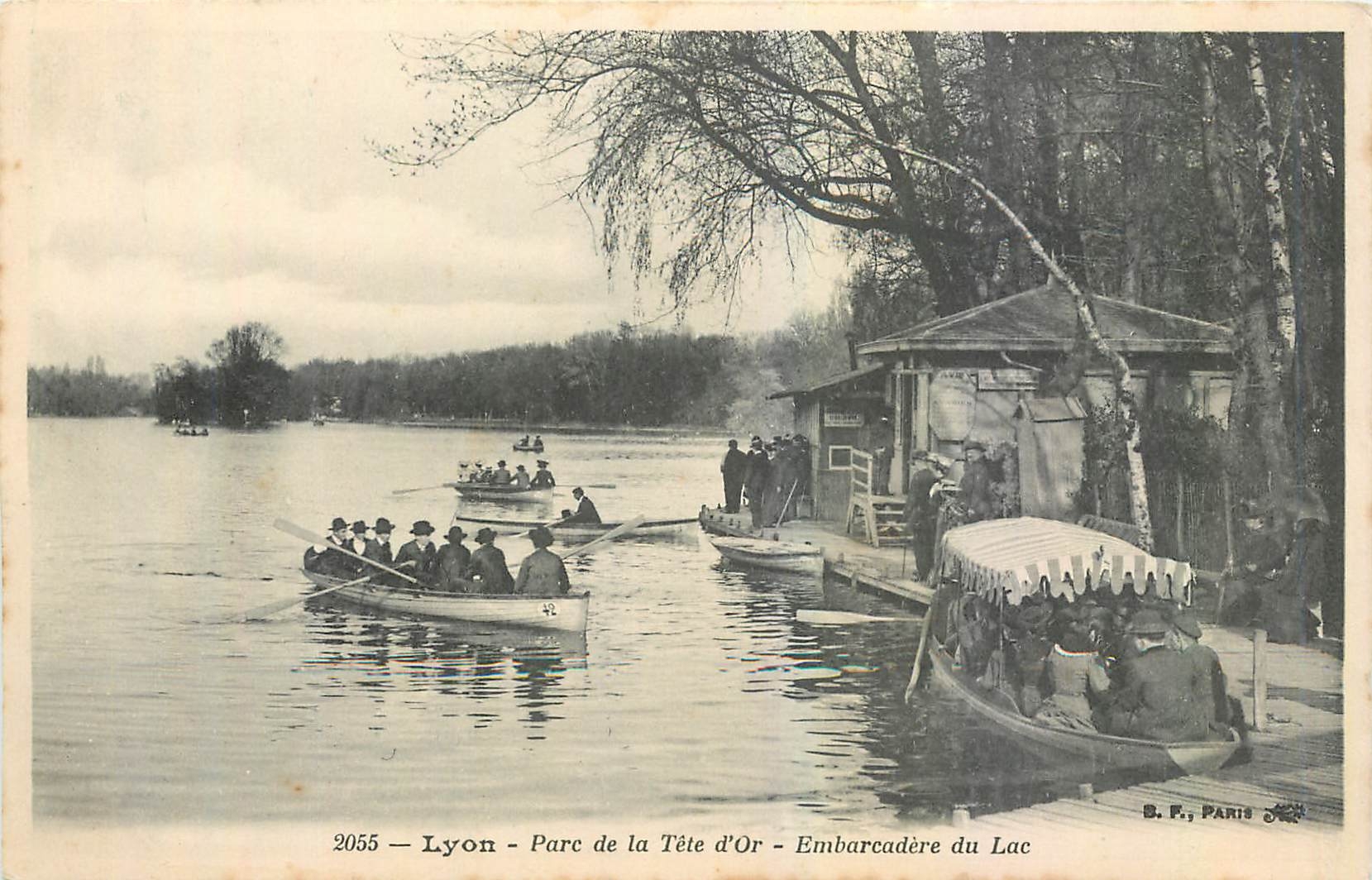 Lyon - Parc de la Tête d'Or - Embarcadère du Lac — B. F., Paris, n° 2055