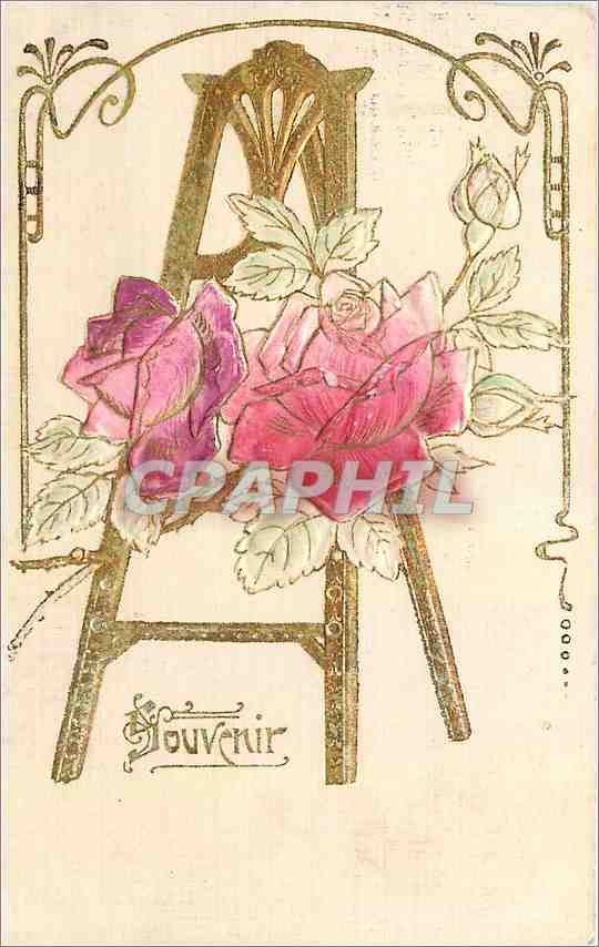 CPA Souvenir Fleurs