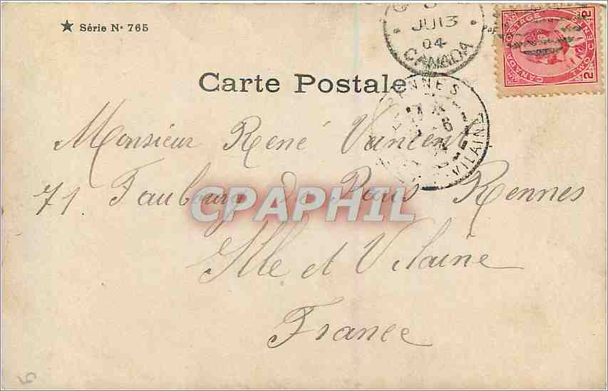 CPA Enfants Bretagne — Verso
