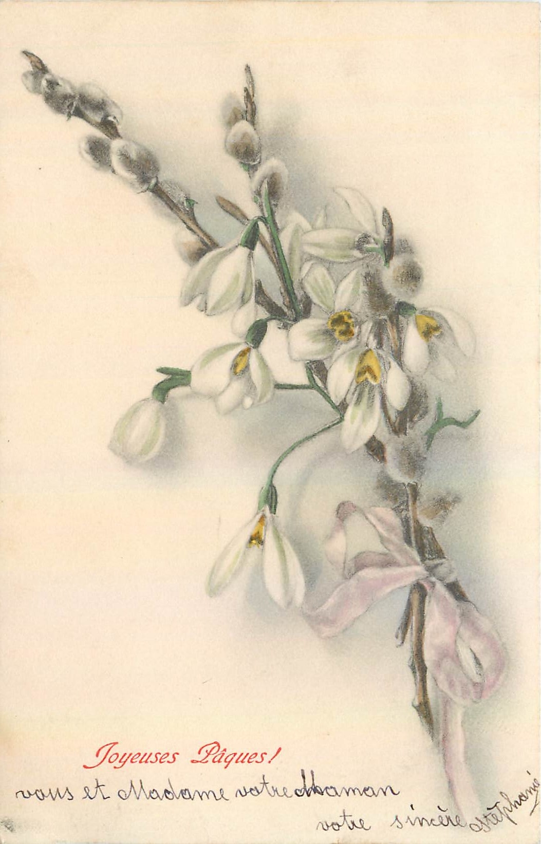 CPA Joyeuses Paques Fleurs