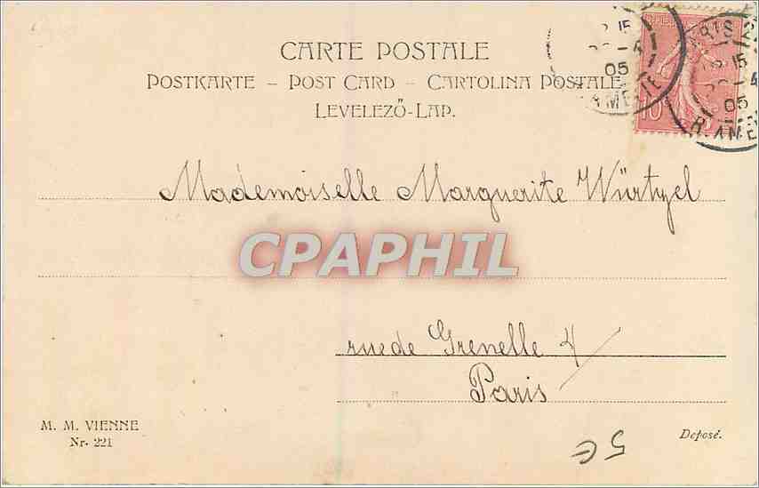 CPA Joyeuses Paques Fleurs — Rückseite