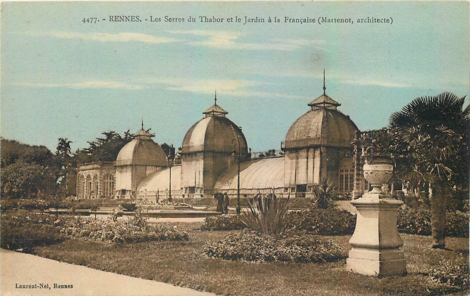 Rennes - Les Serres du Thabor et le Jardin à la Française (Martenenot, architecte)