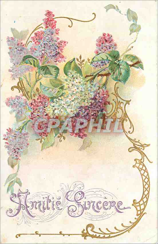 CPA Amitie Sincere Fleurs