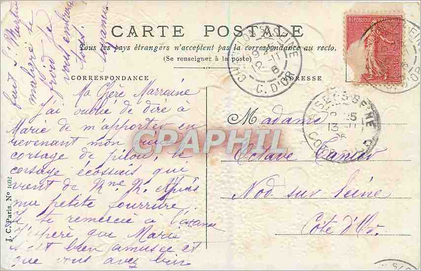 CPA Amitie Sincere Fleurs — Verso