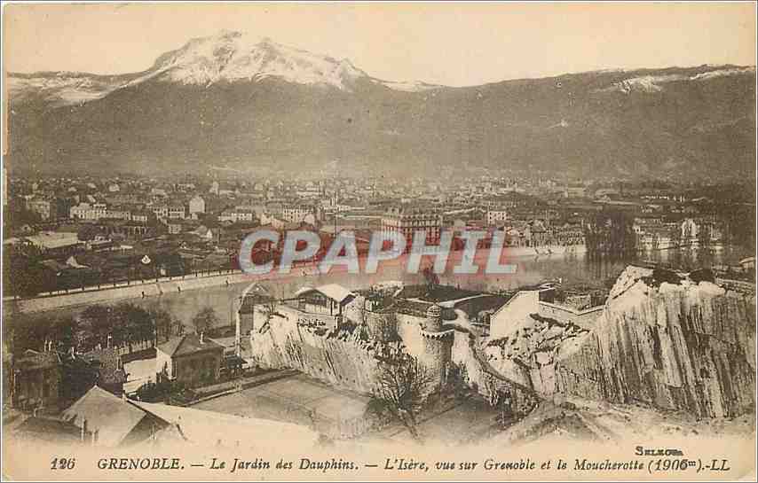 Grenoble — Le Jardin des Dauphins — L’Isère, vue sur Grenoble et la Moucherotte (1906) — SHLXOM