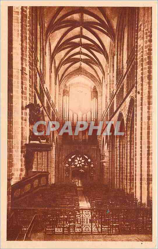 CPA Cathedrale de Quimper La Nef Cote des Orgues 