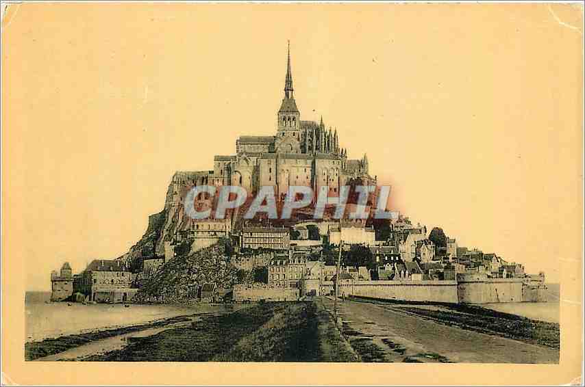 CPA Abbaye du Mont Saint Michel Vue generale Face sud 