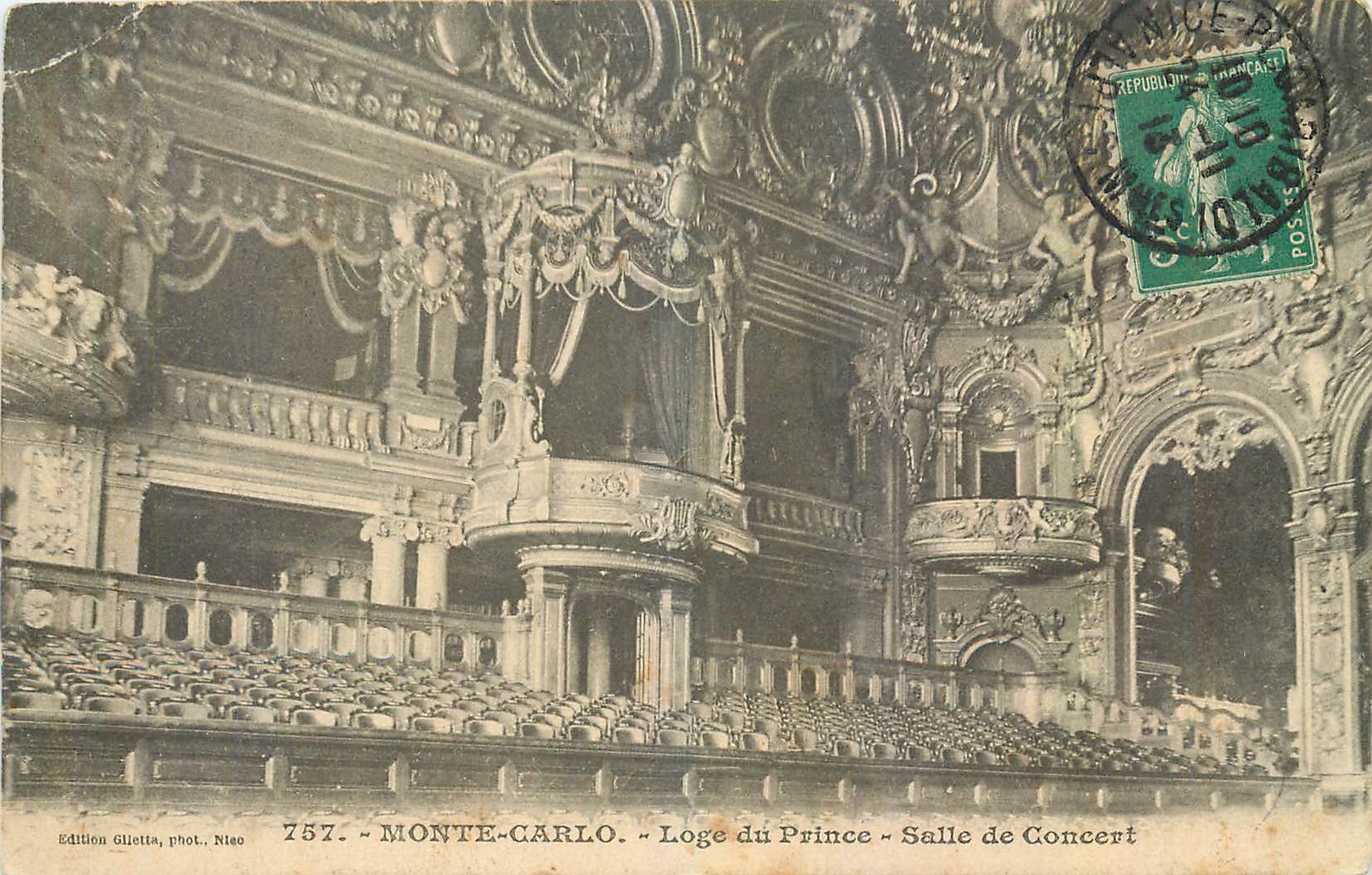 CPA Monte Carlo Loge du Prince Salle de Concert 