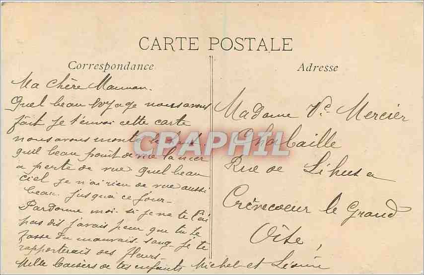 CPA Marseille Ascenseurs de Notre Dame de la Garde  — Rückseite
