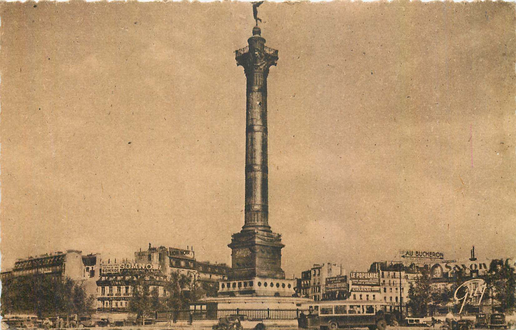 CPA Paris Place de la Bastille et Colonne de Juillet 