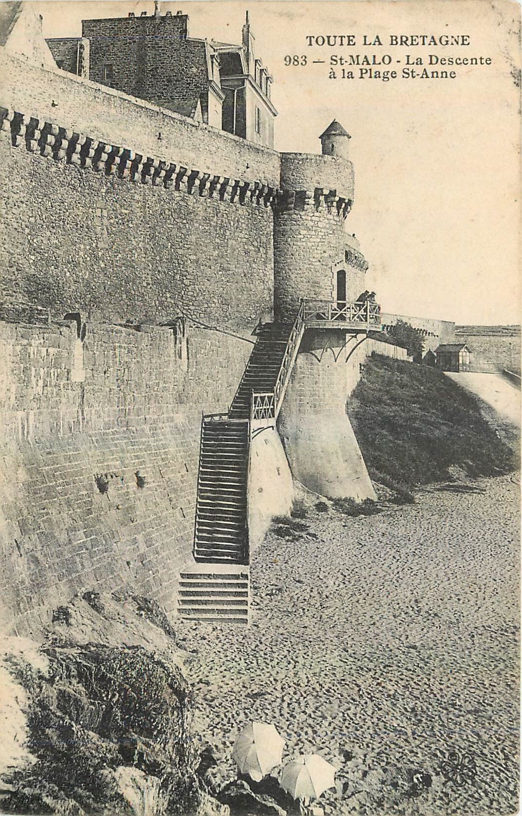 St-Malo - La Descente à la Plage St-Anne — Toute la Bretagne, n° 983