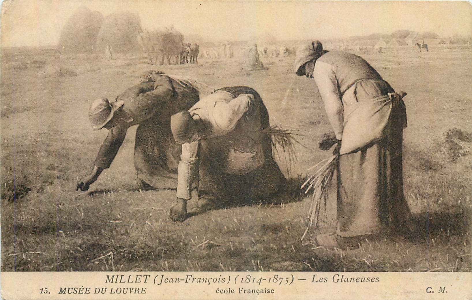 CPA Millet Jean Francois Les Glaneuses Musee du Louvre 