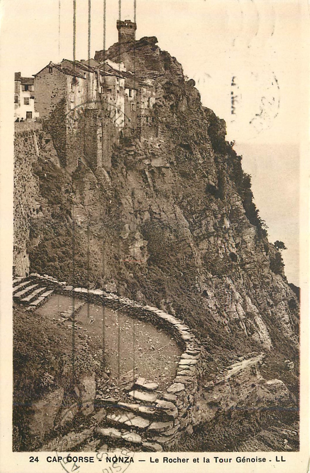 CPA Cap Corse Nonza Le Rocher et la Tour Genoise 