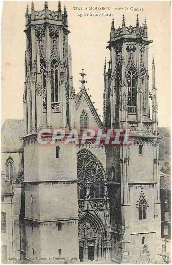 CPA Pont a Mousson Avant la Guerre Eglise Saint Martin 