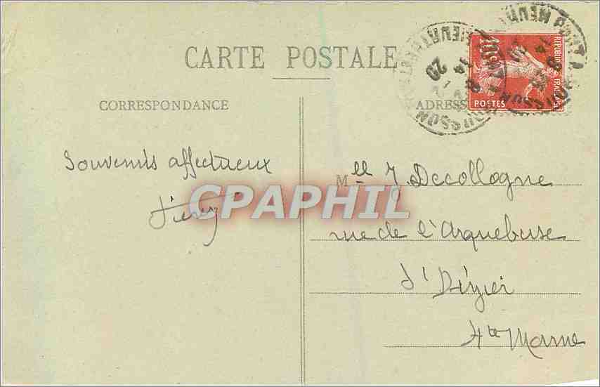 CPA Pont a Mousson Avant la Guerre Eglise Saint Martin  — Verso