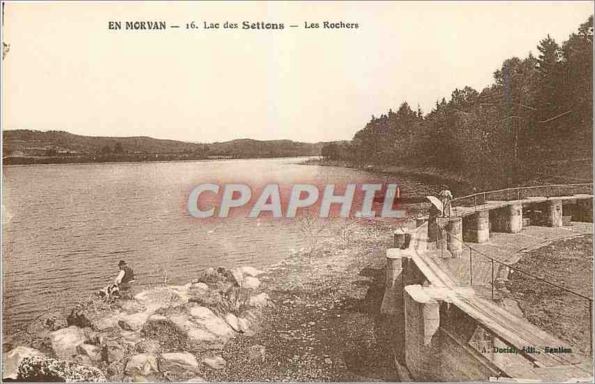CPA Lac des Settons Les Rochers 